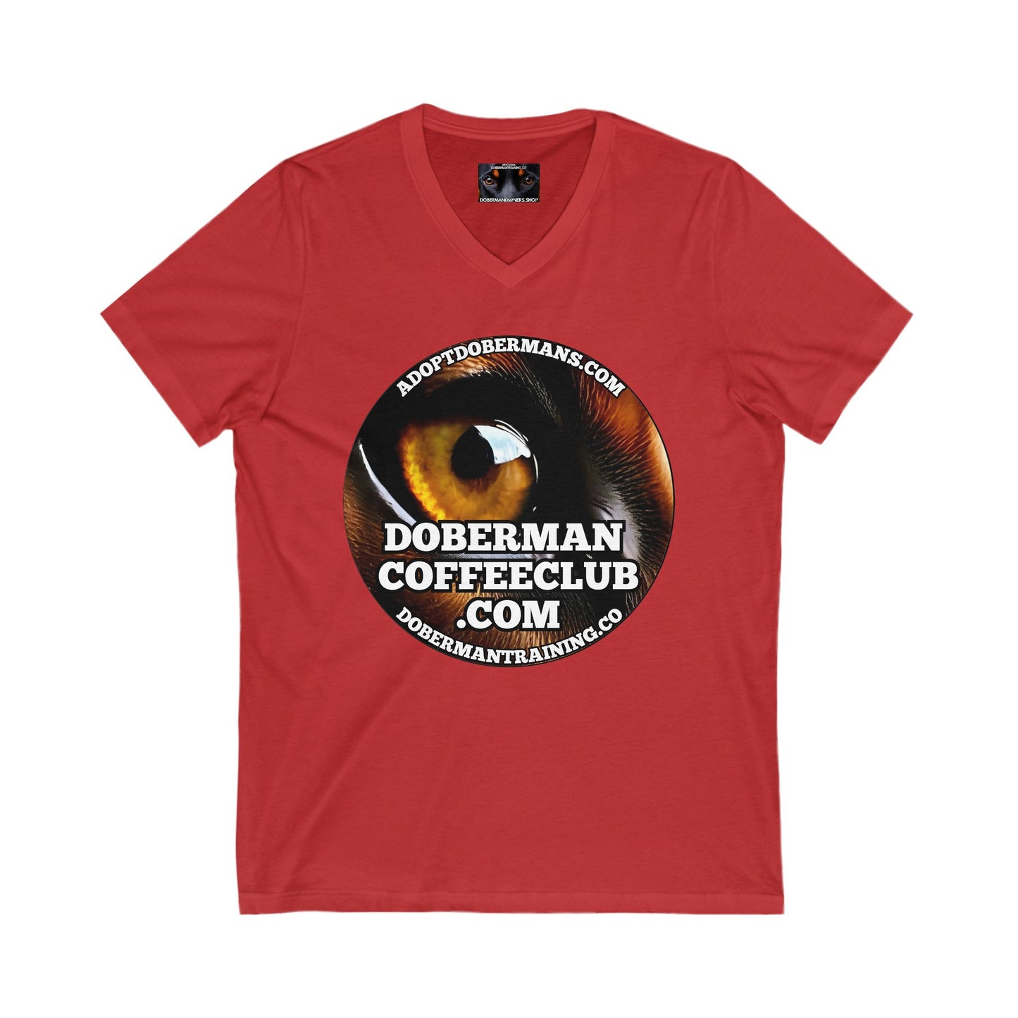 Coffee Club 1 Private Label Unisex Jersey Short Sleeve V-Neck Tee