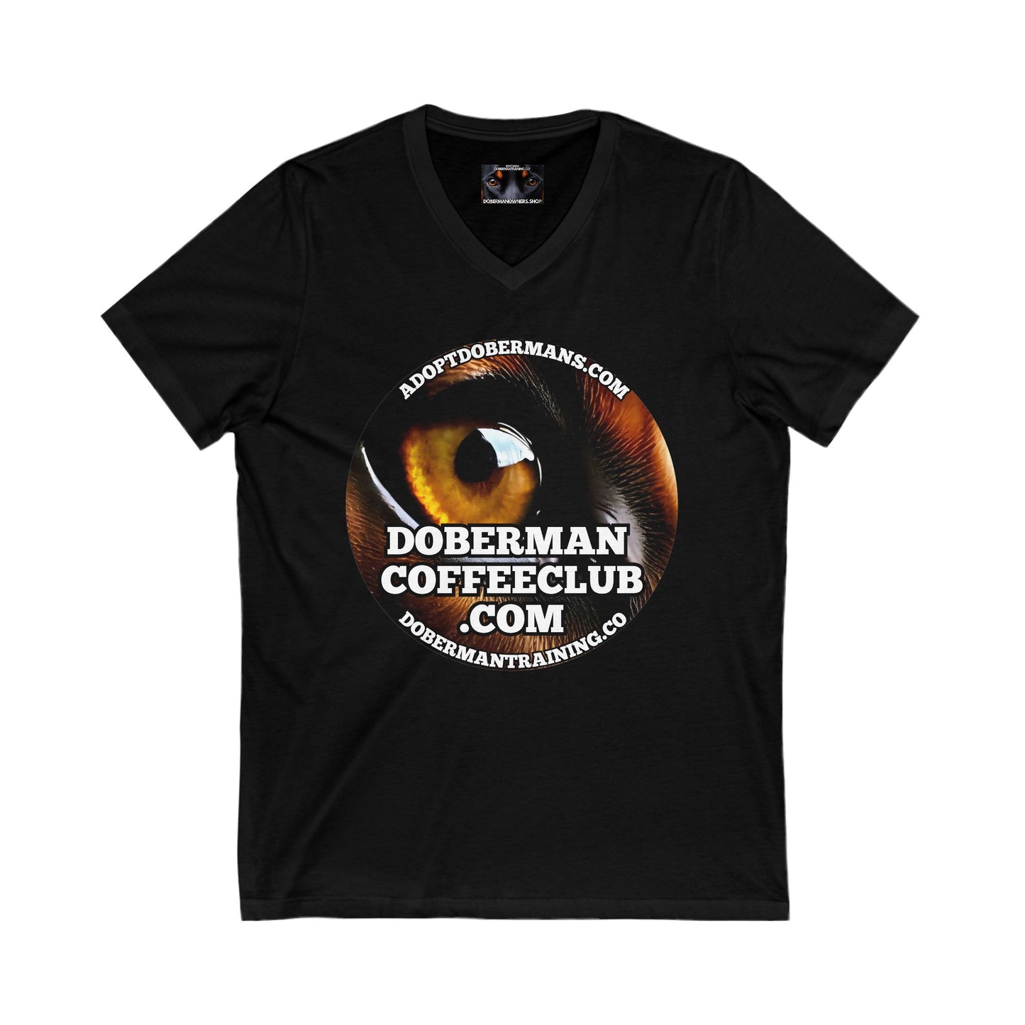 Coffee Club 1 Private Label Unisex Jersey Short Sleeve V-Neck Tee