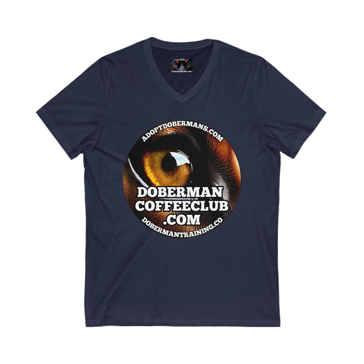 Coffee Club 1 Private Label Unisex Jersey Short Sleeve V-Neck Tee