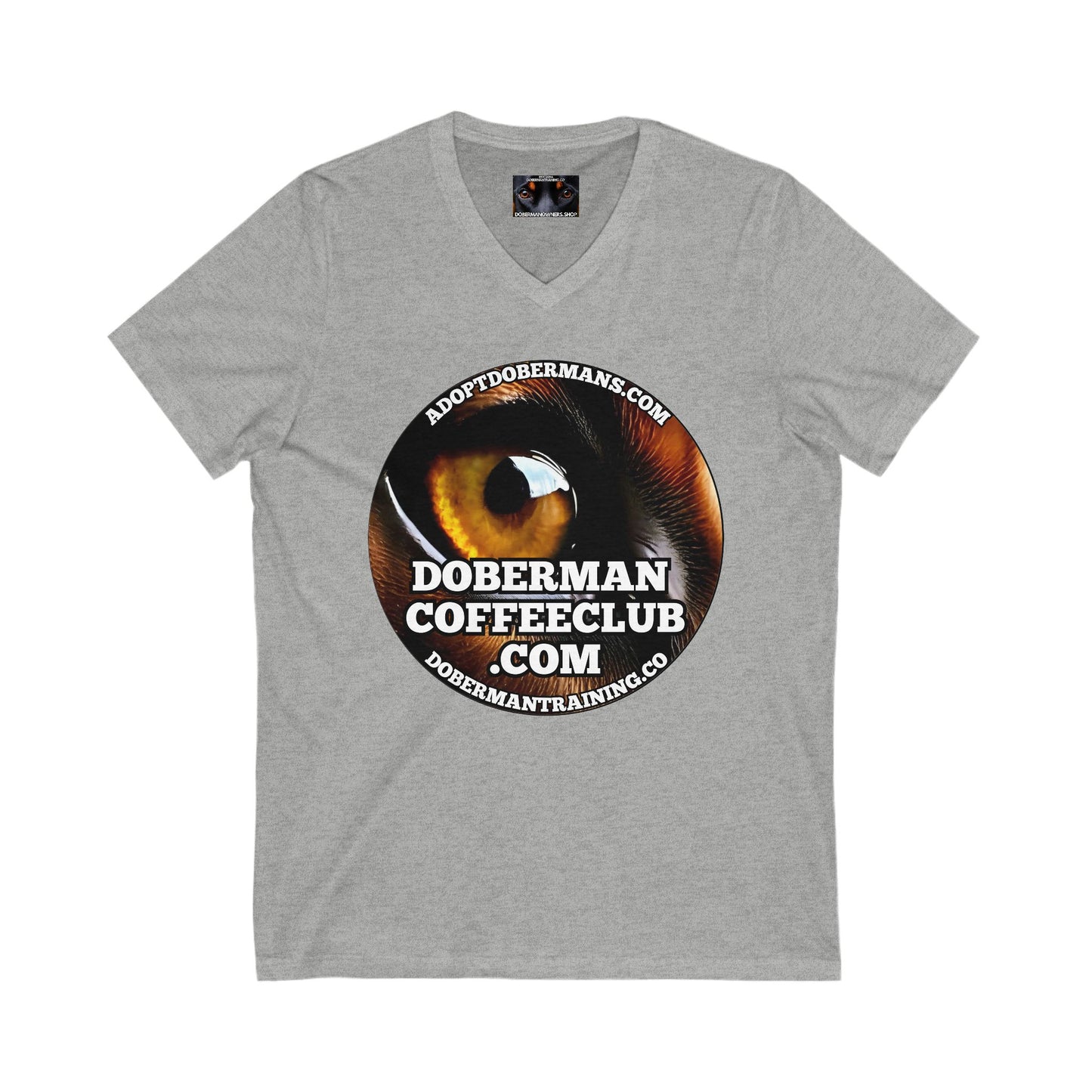 Coffee Club 1 Private Label Unisex Jersey Short Sleeve V-Neck Tee