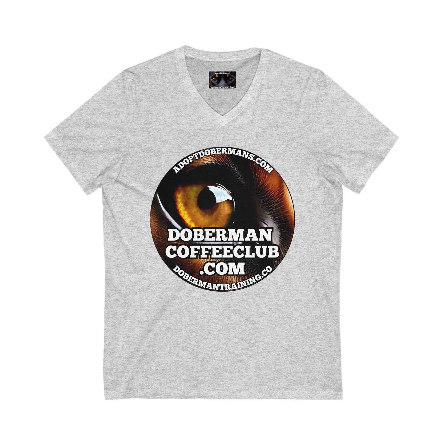 Coffee Club 1 Private Label Unisex Jersey Short Sleeve V-Neck Tee