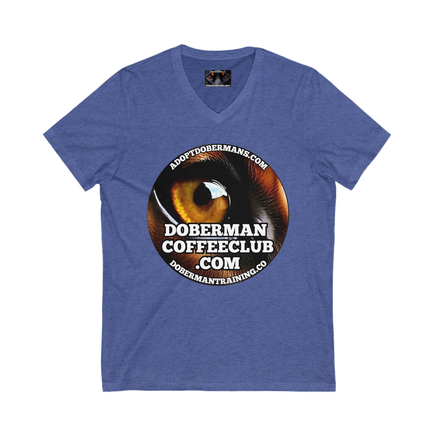 Coffee Club 1 Private Label Unisex Jersey Short Sleeve V-Neck Tee