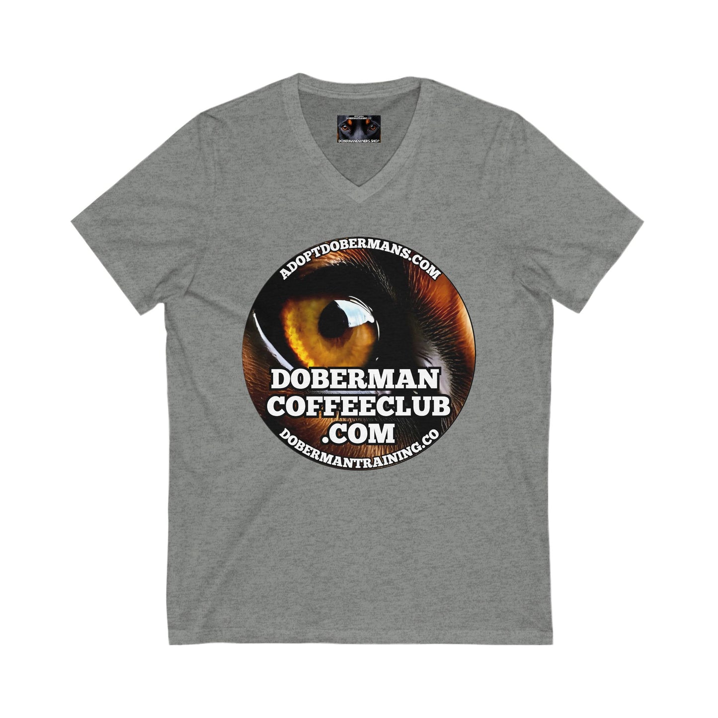 Coffee Club 1 Private Label Unisex Jersey Short Sleeve V-Neck Tee