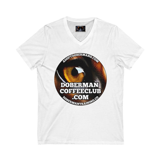 Coffee Club 1 Private Label Unisex Jersey Short Sleeve V-Neck Tee