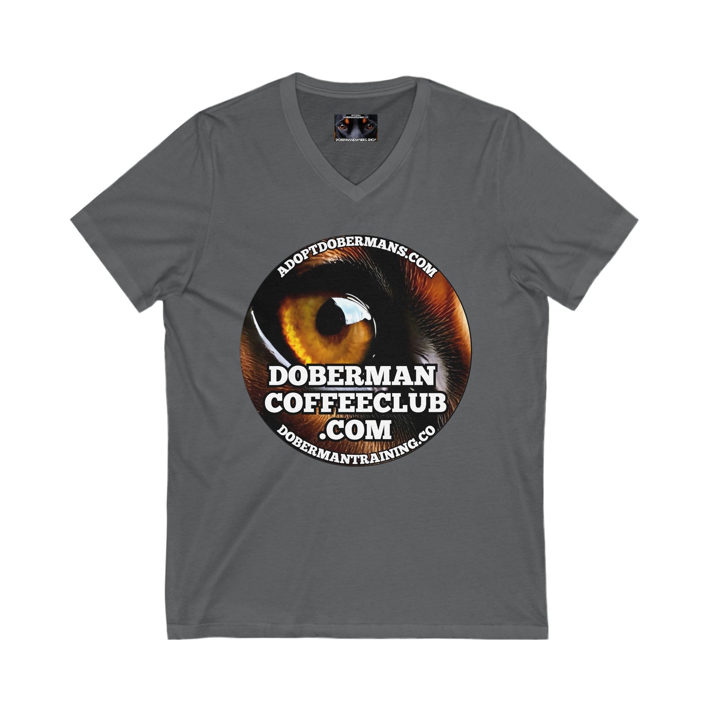 Coffee Club 1 Private Label Unisex Jersey Short Sleeve V-Neck Tee