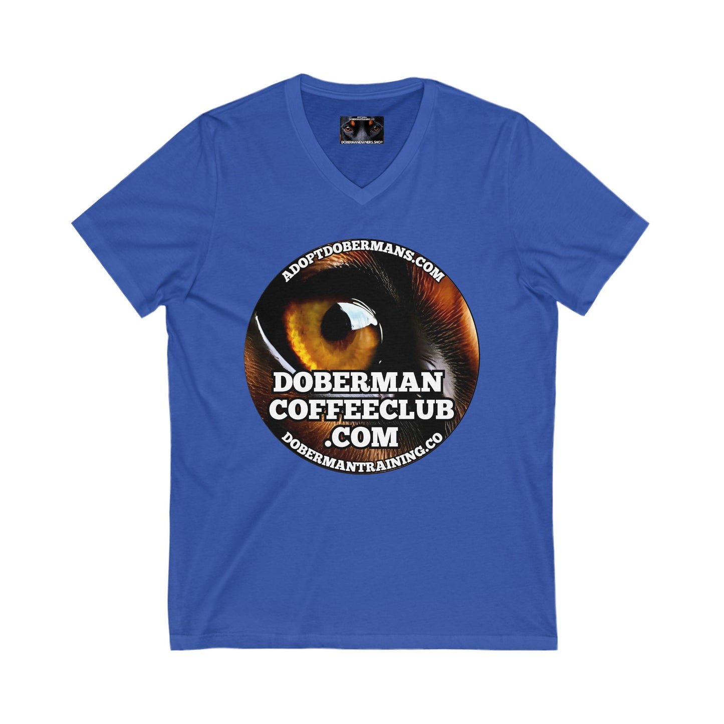 Coffee Club 1 Private Label Unisex Jersey Short Sleeve V-Neck Tee