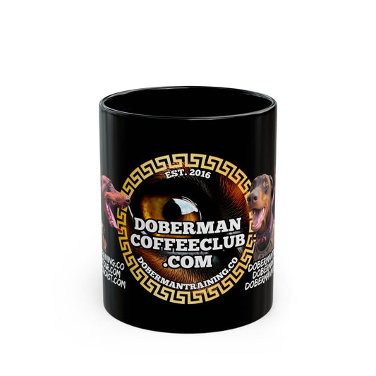 Doberman Coffee Club Mug - Black 11oz & 15oz | Perfect for Dog Lovers
