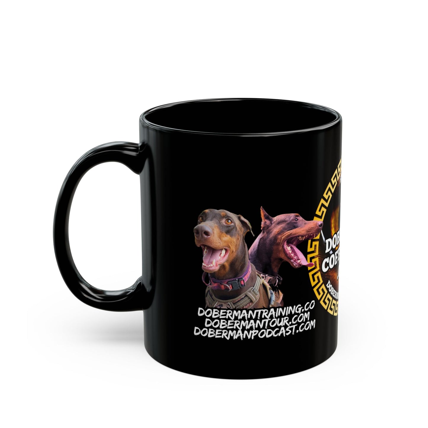 Doberman Coffee Club Mug - Black 11oz & 15oz | Perfect for Dog Lovers