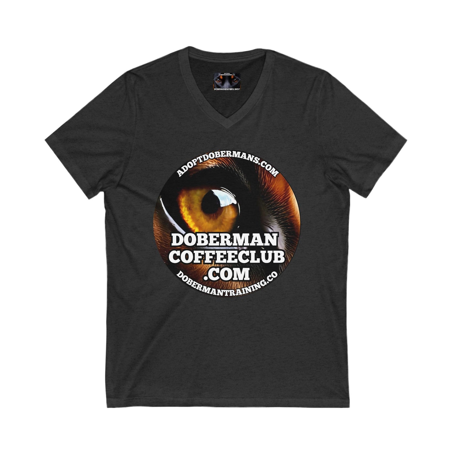 Coffee Club 1 Private Label Unisex Jersey Short Sleeve V-Neck Tee